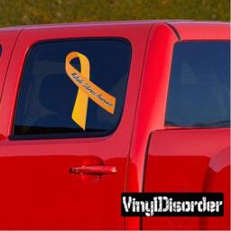 Multiple Sclerosis Awareness Ribbon Vinyl Wall Decal Or Car Sticker