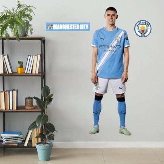 Official Manchester City Wall Sticker - Phil Foden 25/26 Player Decal - image 1