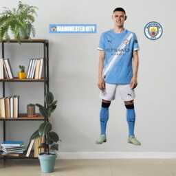 Official Manchester City Wall Sticker - Phil Foden 25/26 Player Decal - thumbnail 1