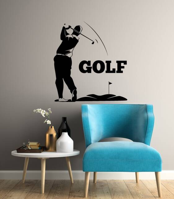 Golf Player Vinyl Wall Decal Golfer Sport Decor Idea Stickers Mural - #3089Di - image 1