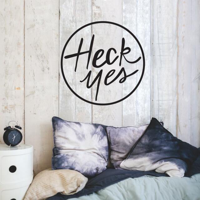 Heck Yes Vinyl Wall Decal - Positive Attitude, Laptop Sticker - image 1