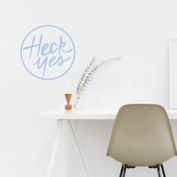 Heck Yes Vinyl Wall Decal - Positive Attitude, Laptop Sticker - thumbnail 2