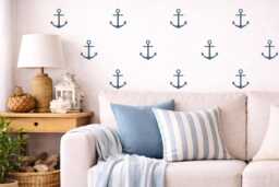 Anchor Wall Decals Nautical Nursery Decor, Peel & Stick - Set Of 32 - thumbnail 1