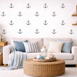 Anchor Wall Decals Nautical Nursery Decor, Peel & Stick - Set Of 32 - thumbnail 2