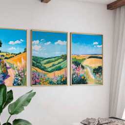 Set Of 3 Kansas Posters, Usa Wall Art Prints, Travel Poster Set, Midwest Landscape Prairie Decor - thumbnail 3