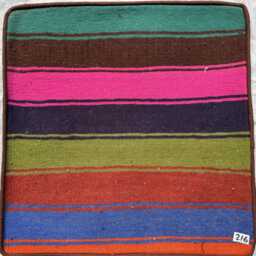 Seat Of 5 Pieces Scatter Cushions, Multicolor Natural Dyes Flat Cushions 40x40cm - thumbnail 2