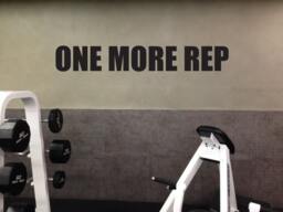 Motivational Gym Wall Decal, One More Rep Fitness Hotel Or Apartment Design Ideas, Bodybuilding Sign 175 - thumbnail 1