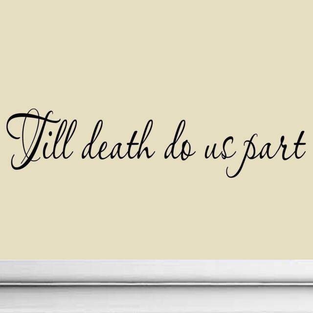 Vwaq Till Death Do Us Part Wall Quote Decal Wedding Marriage Saying Picture Photo Stickers Vinyl Lettering - image 1
