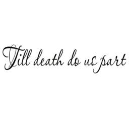 Vwaq Till Death Do Us Part Wall Quote Decal Wedding Marriage Saying Picture Photo Stickers Vinyl Lettering - thumbnail 2