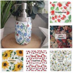 Various Gisela Graham Inspired Decoupaged Soap Dispenser - thumbnail 1