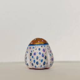 Handmade Polymer Clay Miniature Figurine Abstract Spotted Ornament - thumbnail 2