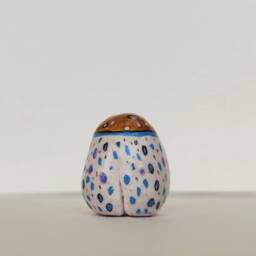 Handmade Polymer Clay Miniature Figurine Abstract Spotted Ornament - thumbnail 3