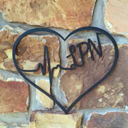 Metal Heart Wall Art/Gift For Nurse Nurse's Week Cna Lpn Rn Bsn Aprn Np Cns Emt Rt Md Heartbeat Nursing Graduation Registered - thumbnail 3