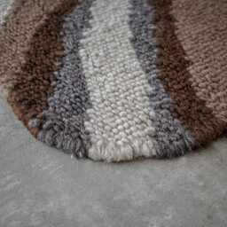 Moroccan Area Wool Rug, Handwoven Berber Carpet, Scandinavian Ethnic Bedroom, Hooking Organic Home Decor - thumbnail 3