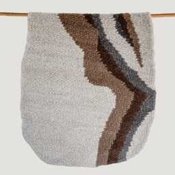 Moroccan Area Wool Rug, Handwoven Berber Carpet, Scandinavian Ethnic Bedroom, Hooking Organic Home Decor - thumbnail 2