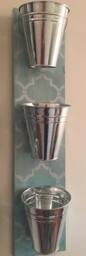 Indoor Wall Planter - Blue - One Row Of 3 Pots - thumbnail 4