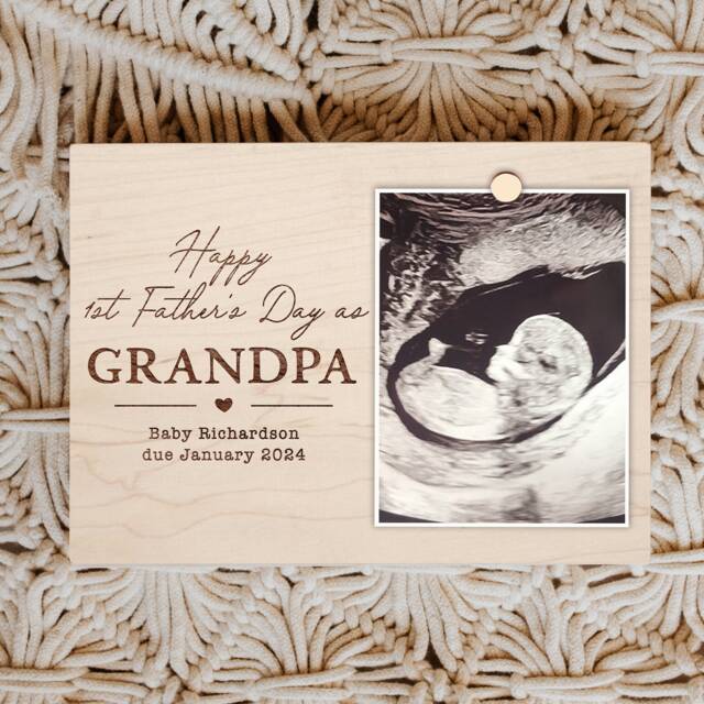 1st Fathers Day Gifts For Grandpa, New Grandpa Gift, Photo Frame, Gift Idea - image 1