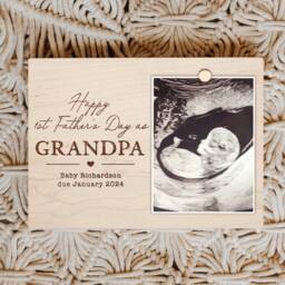 1st Fathers Day Gifts For Grandpa, New Grandpa Gift, Photo Frame, Gift Idea - thumbnail 1
