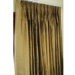"On Sale 10% Earthy Green Silk Curtain Panel 52""x84" - thumbnail 3