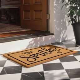 Personalized Welcome Mat - Custom Family Name Doormat - Housewarming Gift Wedding Outdoor Entryway Rug Realtor Closing - thumbnail 3