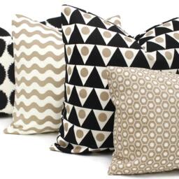 Schumacher Sand Ric Rac Pillow Cover Indoor Outdoor Decor - thumbnail 3