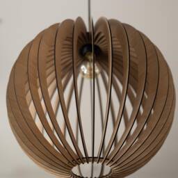 Wood Ceiling Lamp, Pendant Light, Wooden Chandelier, Modern Fixture, Kitchen Island, Scandinavian Design, Natural Wood, Hanging Lamp - thumbnail 3
