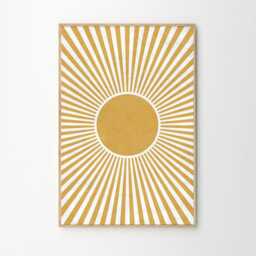 Sun Mid Century Art Canvas Poster, Retro Wall Art, Modern Aesthetic Decor, Home Printed Gift - thumbnail 3