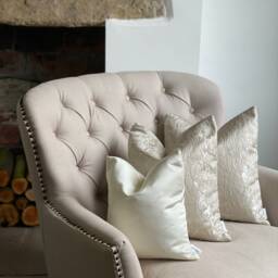 Champagne Floral Texture Cushion Cover, Handmade Pillow - thumbnail 3