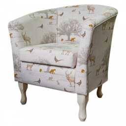 Handmade Tatton Animal Print Tub Chair - Designer Accent - thumbnail 3