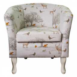 Handmade Tatton Animal Print Tub Chair - Designer Accent - thumbnail 2