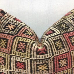 Vintage Turkish Kilim Lumbar Pillow Cover, Ethnic Woven Cushion - 16x24 - thumbnail 2