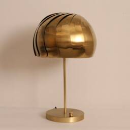 Modern Brass Iris Table Lamp Adjustable Shade, Mood Lighting - thumbnail 3