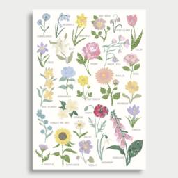 Floral Edition - All Flowers Print Florals Children's Prints -Floral Bedroom Flower Nursery Wall Art Liberty - thumbnail 2