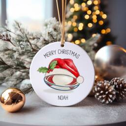 Basketball Christmas Tree Decoration, Personalised Bauble, Sports Decoration - thumbnail 3