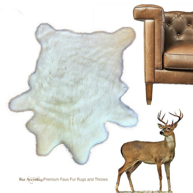 Faux Deer Skin Rug - Plush Shag, Usa Made - image 1
