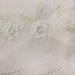 3 Colours Custom Curtains Intricate Floral Embroidery Sheer Curtain For Bedroom Living Room - thumbnail 2