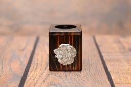 Bernese Mountain Dog - Wooden Candlestick With Dog, Souvenir, Decoration, Limited Edition, Collection - thumbnail 1