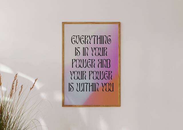 Spiritual Power Print Gradient Aura Energy - Manifest Your Life - image 1