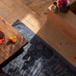 Flatwoven Cotton Kilim Rug - Hand Screen-Printed Ideal For Kids' Living Spaces Colorful, Soft, Low Pile, & Washable 3x5 5x7 - thumbnail 2