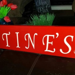 Valentine Porch Sign Horizontal Wood Wall Hanging Love Happy Valentine's Day Decoration Cupid Decor - thumbnail 2