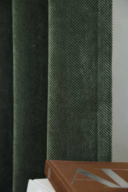 Calanor Linen Cotton Blackout Curtain With Herringbone Pattern, 9 Colors, Room Darkening Thermal For Bedroom & Livingroom, 1Pc - image 1