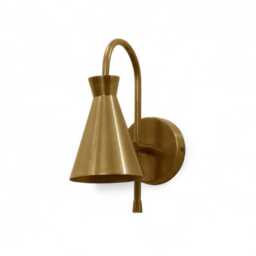 Brass Wall Lamp - Handmade Mid Century Modern Sconce Light - thumbnail 2