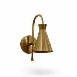 Brass Wall Lamp - Handmade Mid Century Modern Sconce Light - thumbnail 3