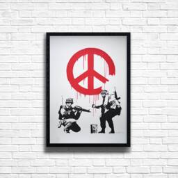 Banksy Cnd Soldiers Graffiti Print Urban Street Art Poster - thumbnail 1