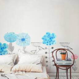 Wall Decal Flower, Home D??cor, Bedroom Floral Decal, Nursery Wooly Meadow Collection - Design Nr.2 - thumbnail 3