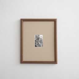 8x10 Walnut Picture Frame With Mat Off Center Opening Size 2x3 4x6 5x7 - thumbnail 3