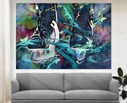 Ice Hockey Skates Canvas Print, Wall Art, Vintage Photo - thumbnail 1
