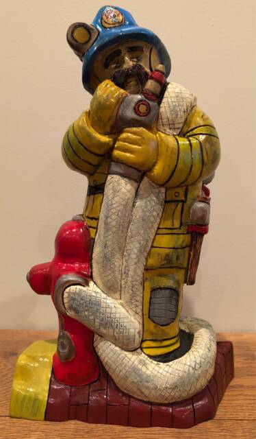 Fireman, Chainsaw Carving 4' - image 1