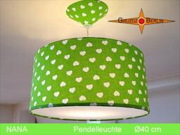 Green Children's Lamp Nana ??40 cm Pendant With Diffuser - thumbnail 1