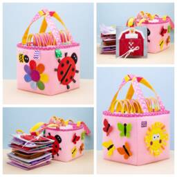 Felt Quiet Book Montessori Travel Busy Box For Toddlers - thumbnail 2